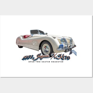 1954 Jaguar XK120 Open Two Seater Roadster Posters and Art